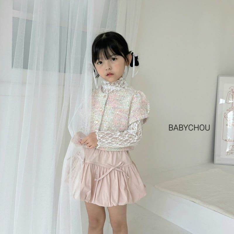 Babychou - Korean Children Fashion - #kidsshorts - Ribbon Balloon Skirt - 10