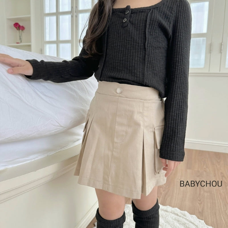 Babychou - Korean Children Fashion - #kidsstore - A Cargo Skirt - 7