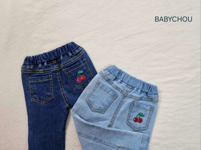 Babychou - Korean Children Fashion - #magicofchildhood - Cherry Boots Cut Pants - 3