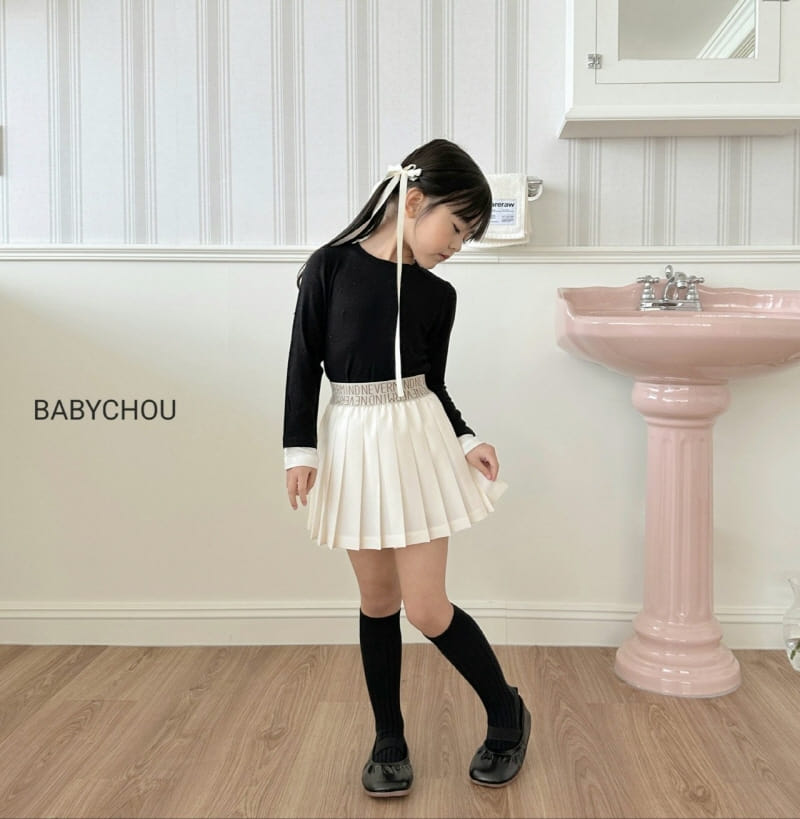 Babychou - Korean Children Fashion - #minifashionista - Mine Pleats Skirt - 3