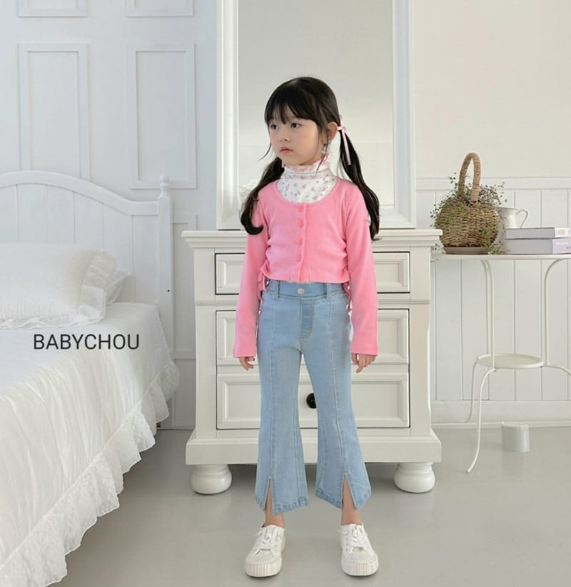 Babychou - Korean Children Fashion - #prettylittlegirls - Cherry Boots Cut Pants - 5