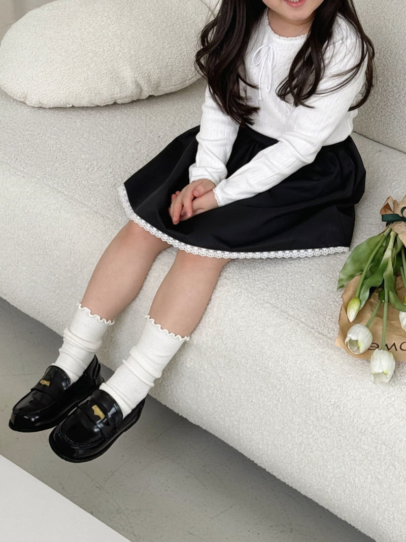 Bailey - Korean Children Fashion - #childofig - Lace Ribbon Tee - 6