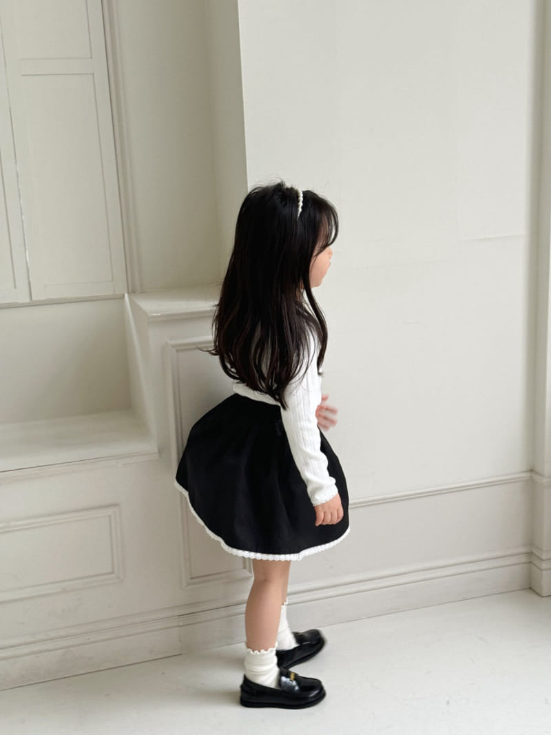 Bailey - Korean Children Fashion - #designkidswear - Lace Ribbon Tee - 8