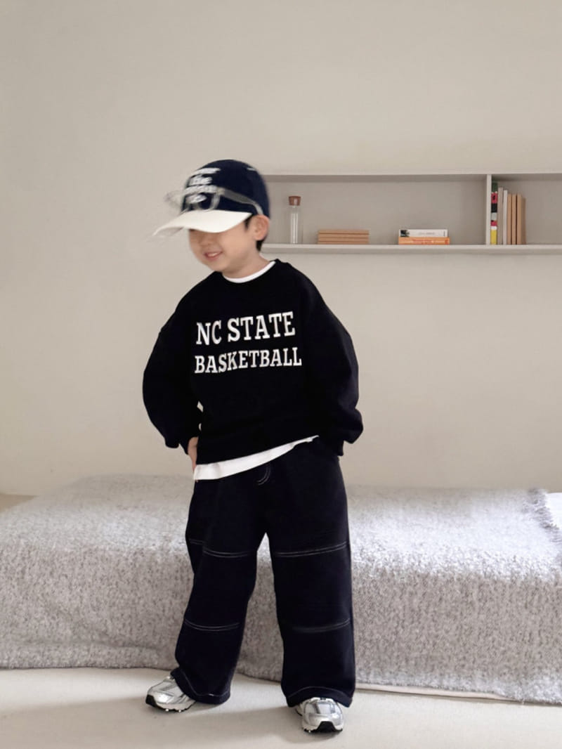 Bailey - Korean Children Fashion - #fashionkids - Basketball Embroidery Sweatshirt - 9
