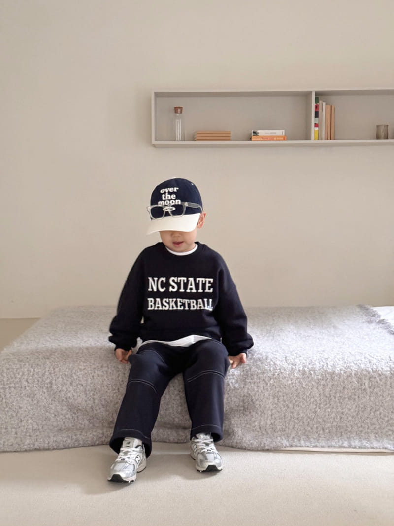 Bailey - Korean Children Fashion - #kidsstore - Basketball Embroidery Sweatshirt - 11
