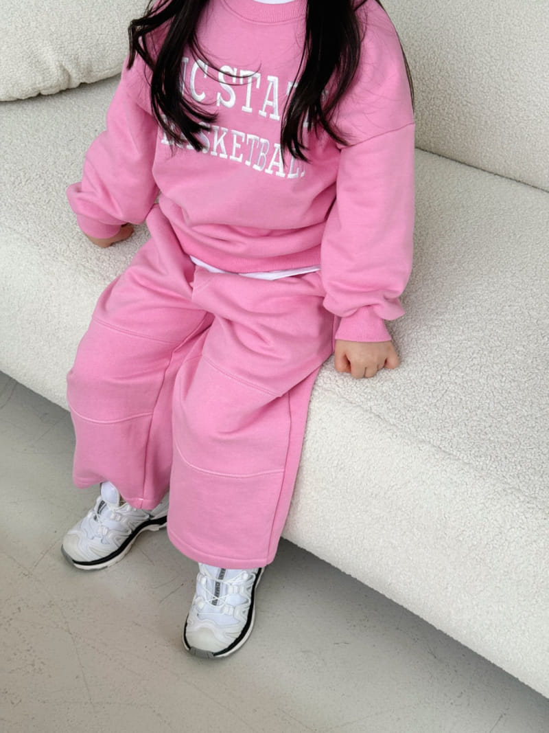 Bailey - Korean Children Fashion - #toddlerclothing - Basketball Embroidery Sweatshirt - 4