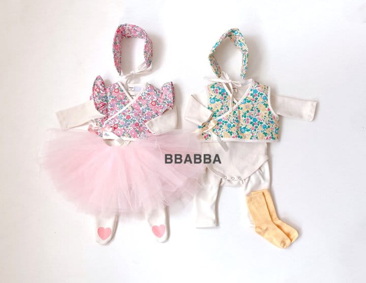 Bbabba - Korean Baby Fashion - #babyoutfit - Pretty Hanbok Girl Four Types Set  - 9
