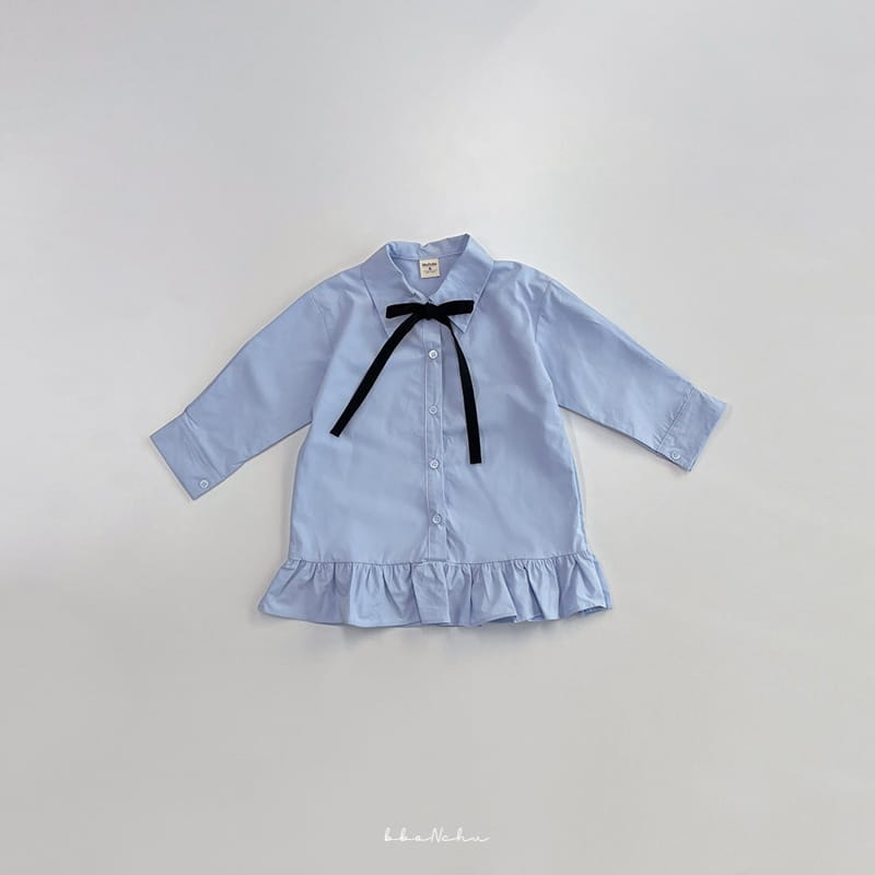 Bbonchu - Korean Children Fashion - #kidsshorts - Balenine Shirt One-Piece - 5