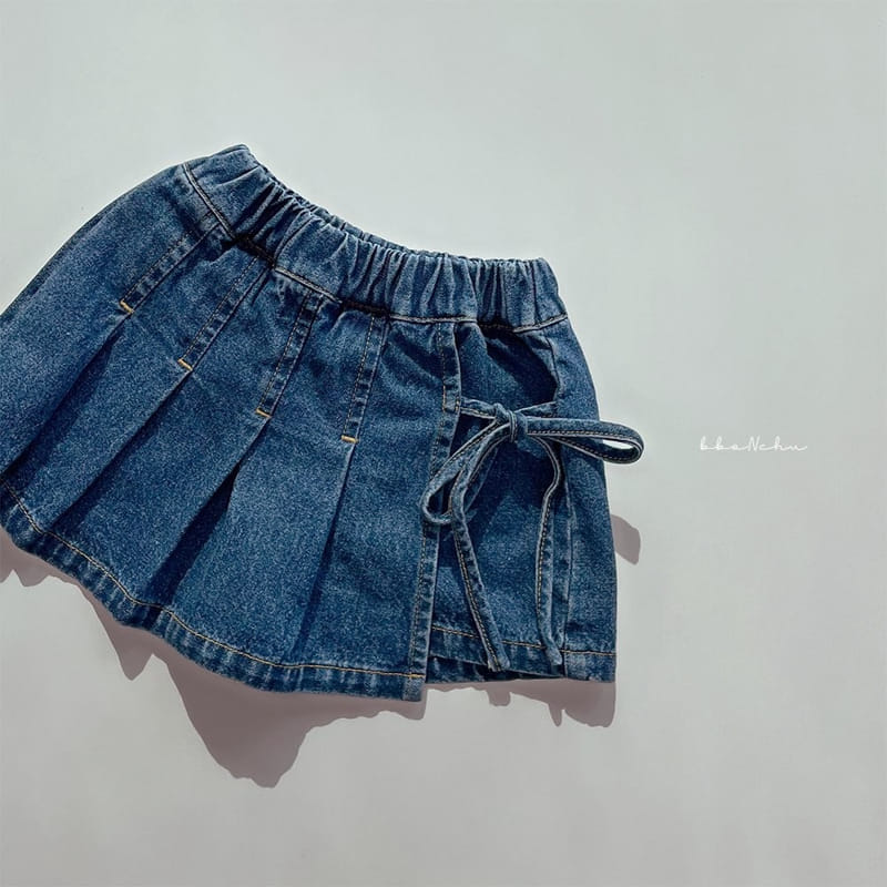 Bbonchu - Korean Children Fashion - #kidsshorts - Denim Pants Skirt - 4