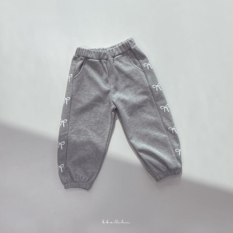 Bbonchu - Korean Children Fashion - #minifashionista - Ribbon Jogger Pants - 2