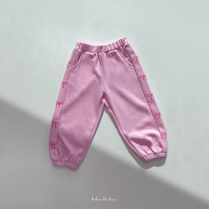 Bbonchu - Korean Children Fashion - #prettylittlegirls - Ribbon Jogger Pants - 3