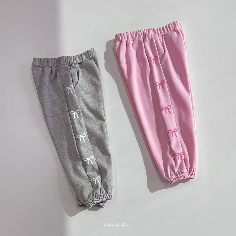Bbonchu - Korean Children Fashion - #toddlerclothing - Ribbon Jogger Pants - 5