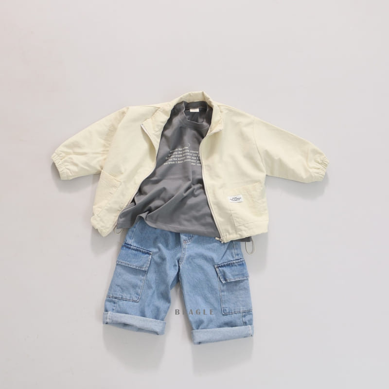Beagle - Korean Children Fashion - #stylishchildhood - Banding Cargo Denim Pants - 7