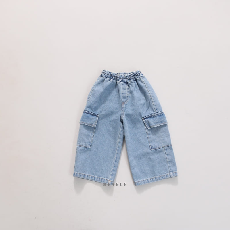 Beagle - Korean Children Fashion - #todddlerfashion - Banding Cargo Denim Pants - 5