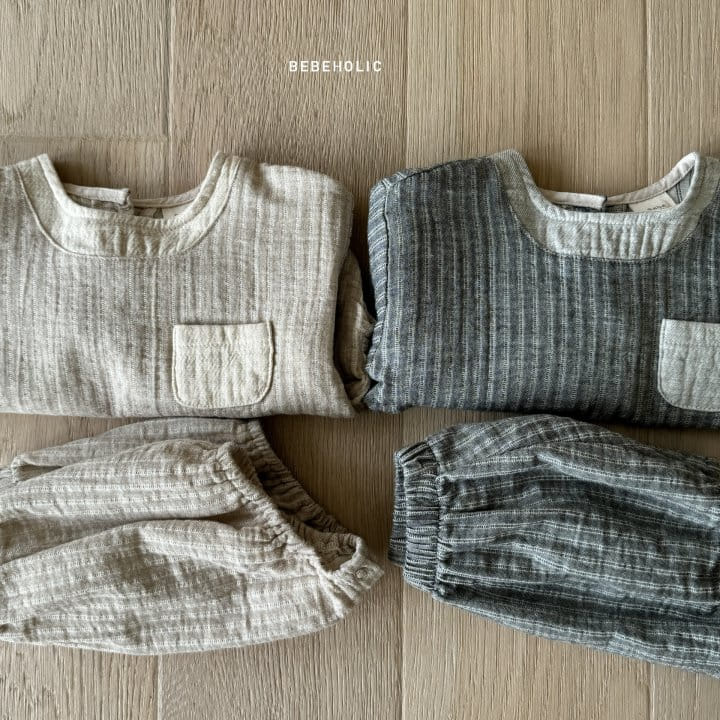 Bebe Holic - Korean Baby Fashion - #babyboutique - Churros Top Bottom Set - 3