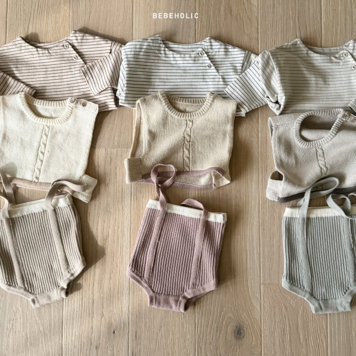 Bebe Holic - Korean Baby Fashion - #babyclothing - Kint Color Dungarees Bloomers - 2