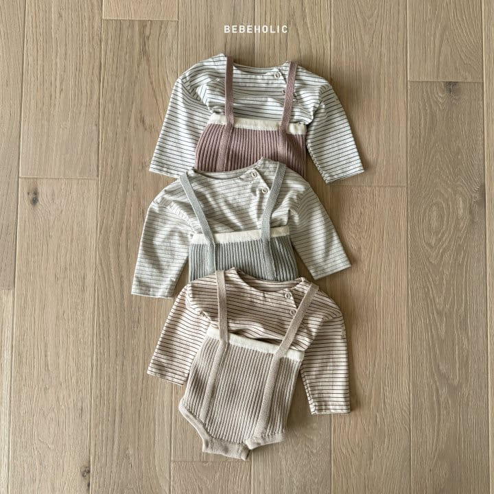 Bebe Holic - Korean Baby Fashion - #babyfashion - Kint Color Dungarees Bloomers - 3