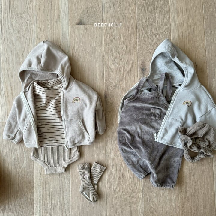 Bebe Holic - Korean Baby Fashion - #babyfever - Rainbow Hoody Zip Up - 2