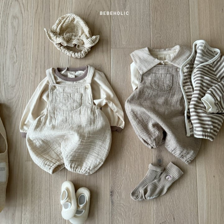 Bebe Holic - Korean Baby Fashion - #babygirlfashion - Pocket Dungarees Body Suit