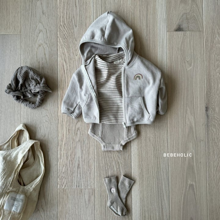 Bebe Holic - Korean Baby Fashion - #babygirlfashion - Rainbow Hoody Zip Up - 3