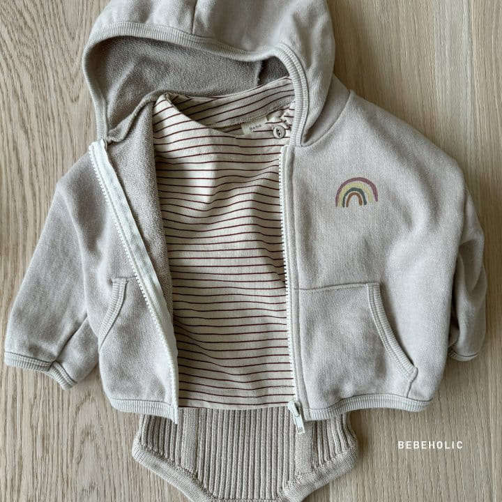 Bebe Holic - Korean Baby Fashion - #babygirlfashion - Rainbow Hoody Zip Up - 4