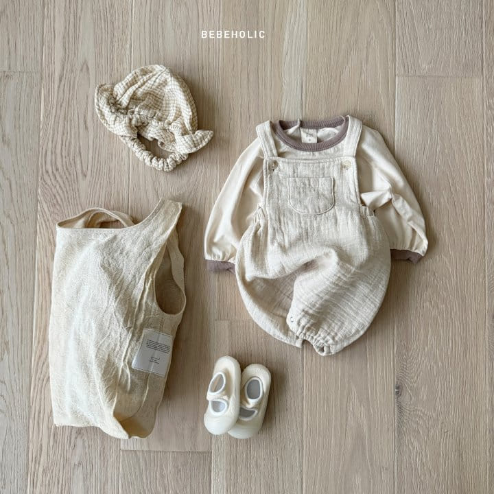 Bebe Holic - Korean Baby Fashion - #babyoninstagram - Pocket Dungarees Body Suit - 3