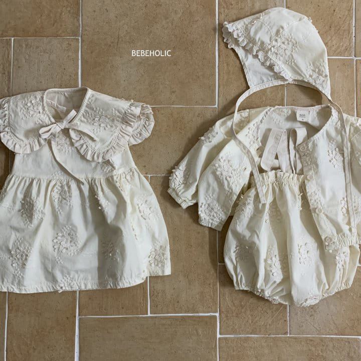 Bebe Holic - Korean Baby Fashion - #babyootd - Cherry Blossoms One- Piece - 3