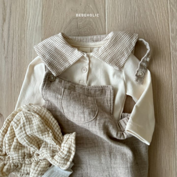 Bebe Holic - Korean Baby Fashion - #babyoutfit - Miel Check Tee - 2