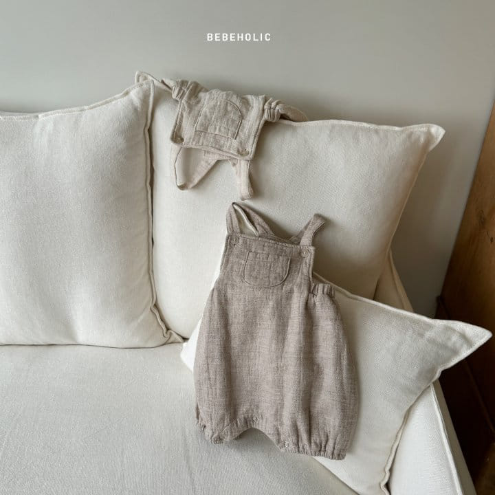 Bebe Holic - Korean Baby Fashion - #babyoutfit - Pocket Dungarees Body Suit - 6