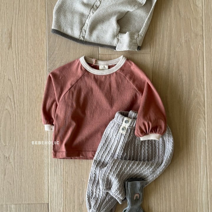Bebe Holic - Korean Baby Fashion - #babyoutfit - Basic Piping Tee - 3
