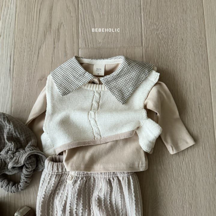 Bebe Holic - Korean Baby Fashion - #babywear - Miel Check Tee - 3