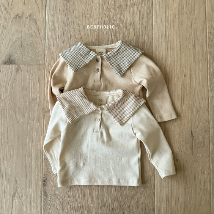 Bebe Holic - Korean Baby Fashion - #babywear - Miel Check Tee - 4