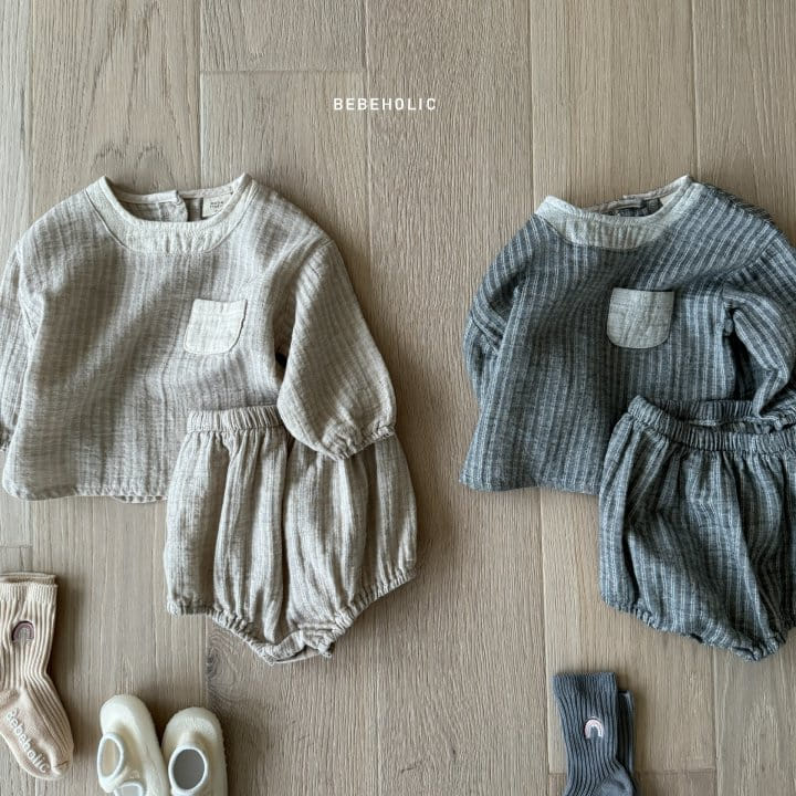 Bebe Holic - Korean Baby Fashion - #onlinebabyboutique - Churros Top Bottom Set