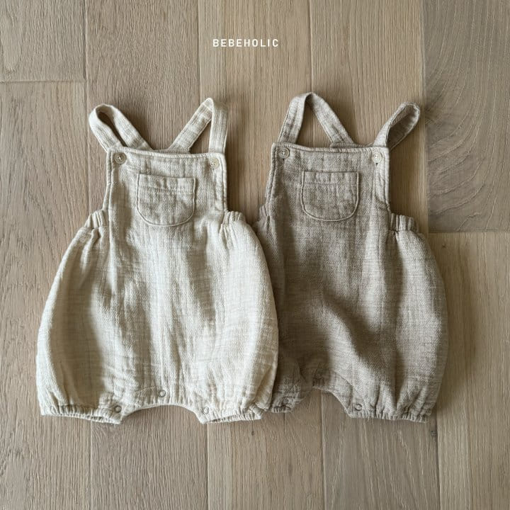 Bebe Holic - Korean Baby Fashion - #onlinebabyshop - Pocket Dungarees Body Suit - 9