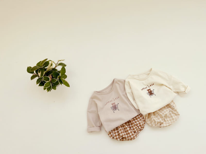 Bebe Nine - Korean Baby Fashion - #babyclothing - Bebe B Cart Bear Tee - 6