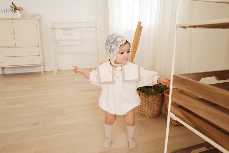 Bebe Nine - Korean Baby Fashion - #babygirlfashion - Bebe B Classic Collar Body Suit - 2