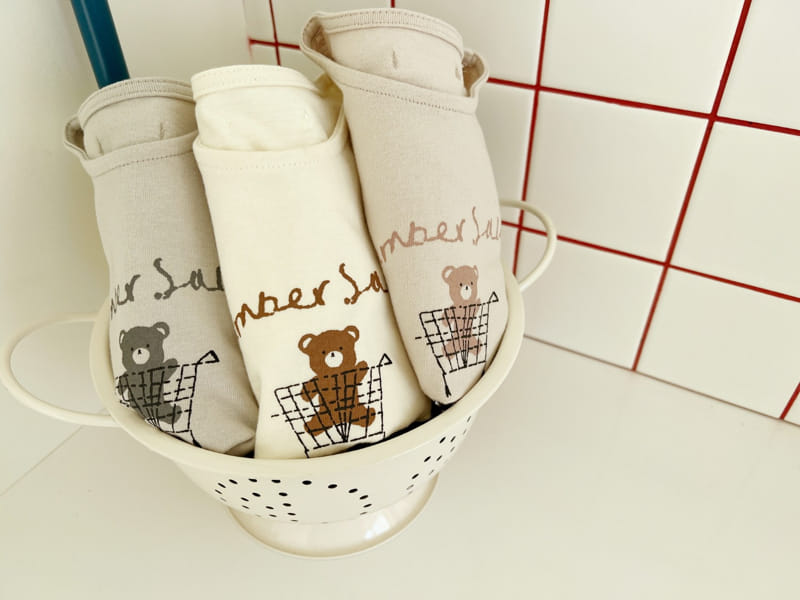 Bebe Nine - Korean Baby Fashion - #babyoninstagram - Bebe B Cart Bear Tee - 11