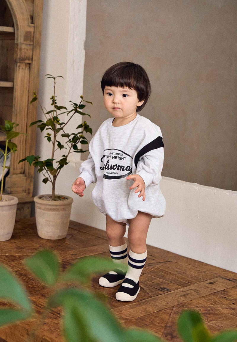 Bebe Nine - Korean Baby Fashion - #babyootd - Bebe B Color Crack Body Suit - 11