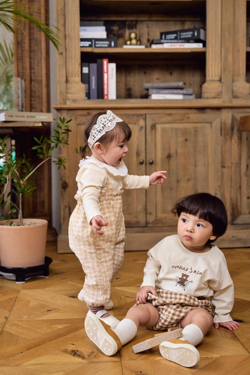 Bebe Nine - Korean Baby Fashion - #onlinebabyboutique - Bebe B Bear Check Bloomers - 10