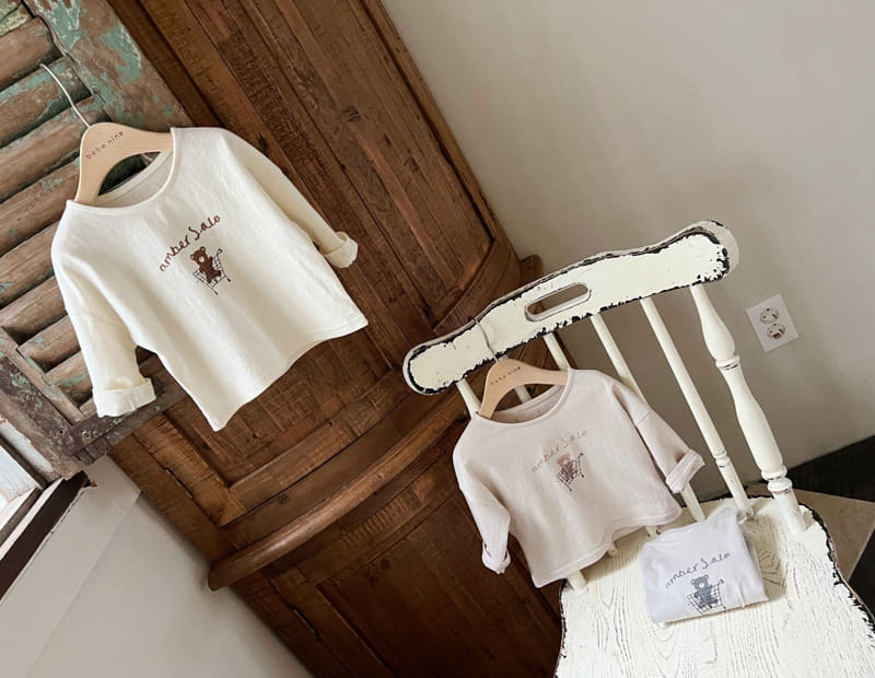Bebe Nine - Korean Baby Fashion - #onlinebabyboutique - Bebe B Cart Bear Tee