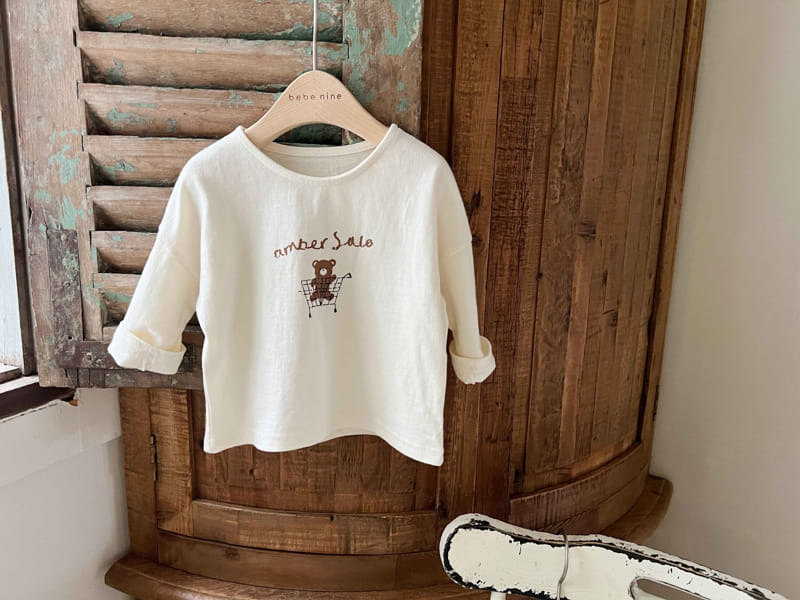 Bebe Nine - Korean Baby Fashion - #onlinebabyshop - Bebe B Cart Bear Tee - 2