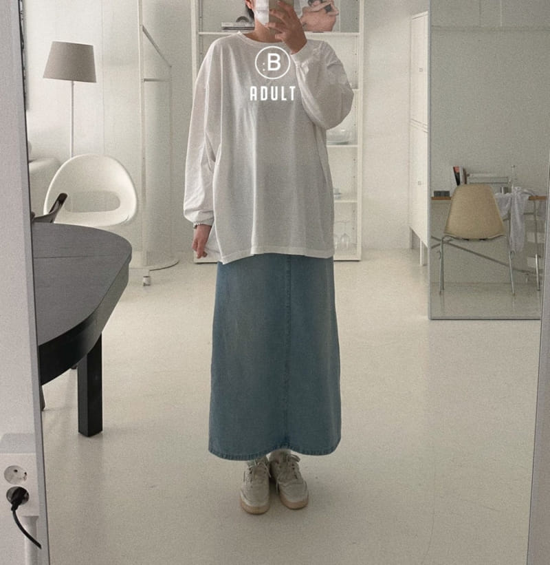 Bella Bambina - Korean Women Fashion - #thatsdarling - Adult Gogo Long Denim Skirt  - 10