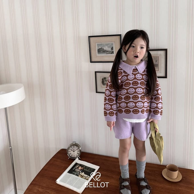 Bellot - Korean Children Fashion - #childrensboutique - Smile Collar Knit