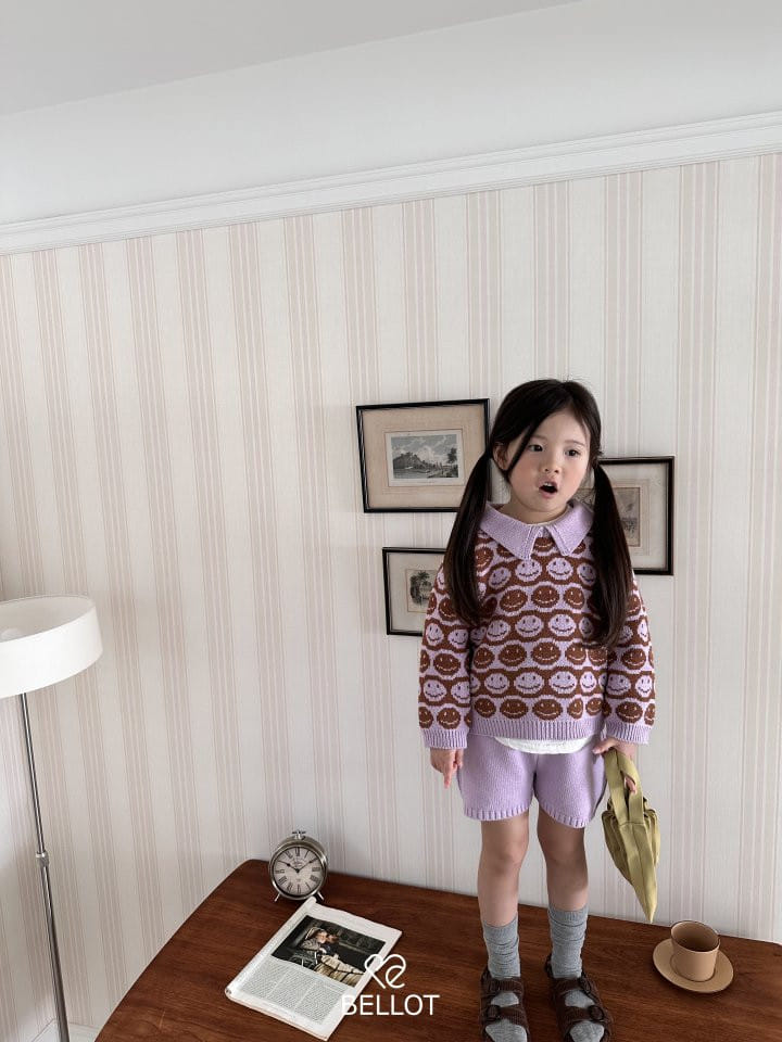 Bellot - Korean Children Fashion - #designkidswear - Smile Collar Knit - 2