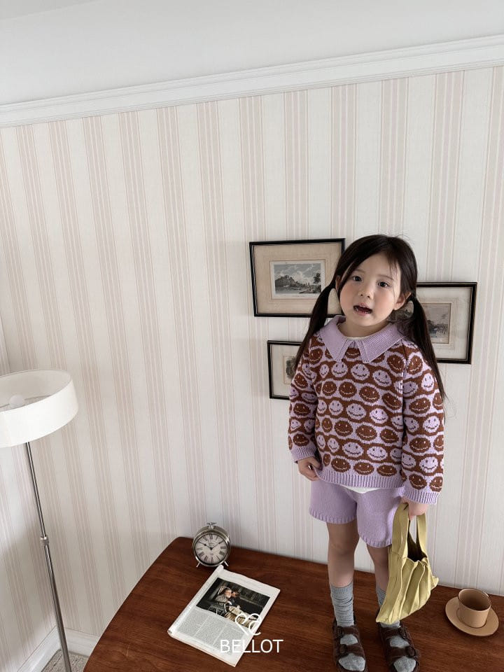 Bellot - Korean Children Fashion - #kidsstore - Smile Collar Knit - 6