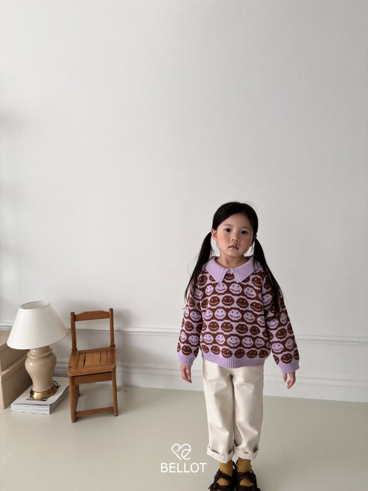 Bellot - Korean Children Fashion - #kidzfashiontrend - Smile Collar Knit - 7