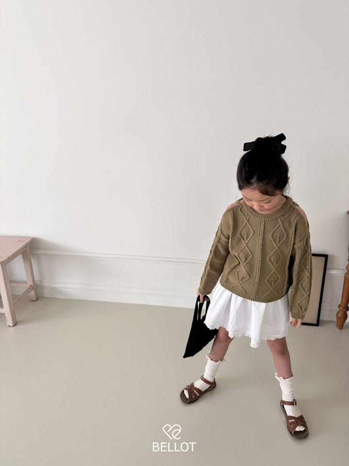Bellot - Korean Children Fashion - #prettylittlegirls - Shoulder Knit - 11