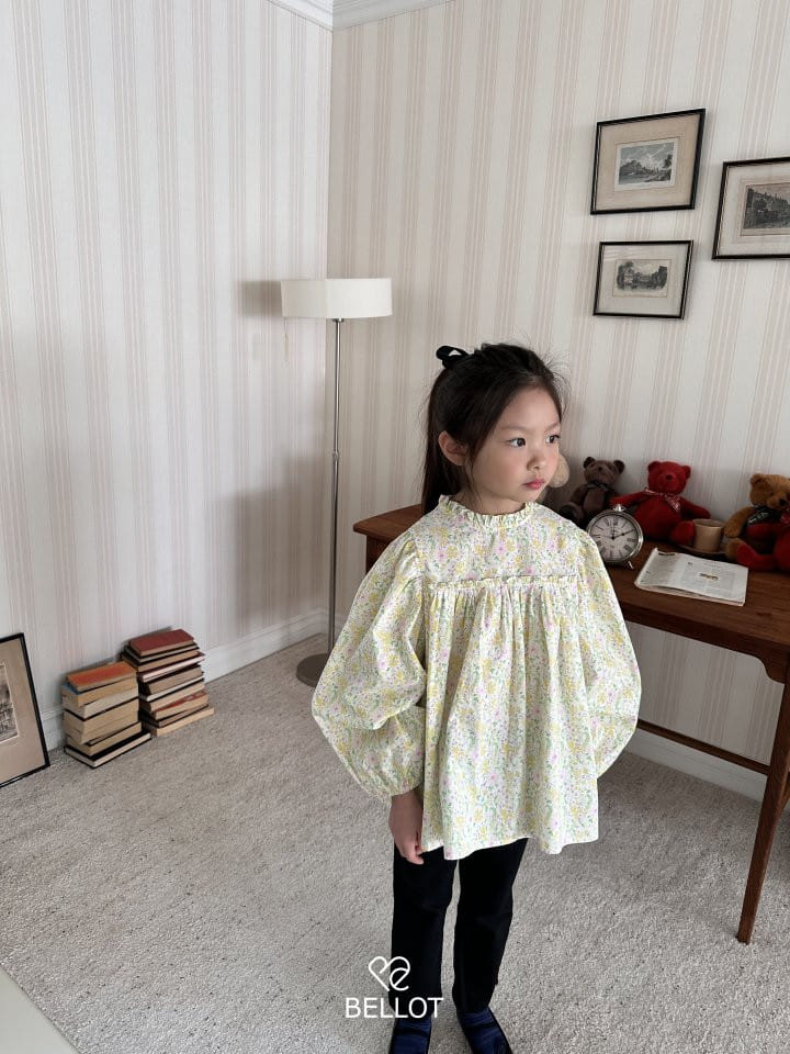 Bellot - Korean Children Fashion - #todddlerfashion - Rudy Flower Blouse - 4