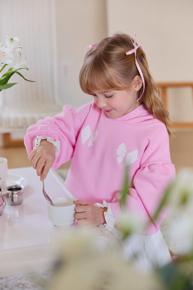Berry Berry - Korean Children Fashion - #childrensboutique - Ribbon Hoody Tee - 2