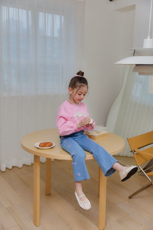 Berry Berry - Korean Children Fashion - #designkidswear - Ribbon Embroider Tee - 2